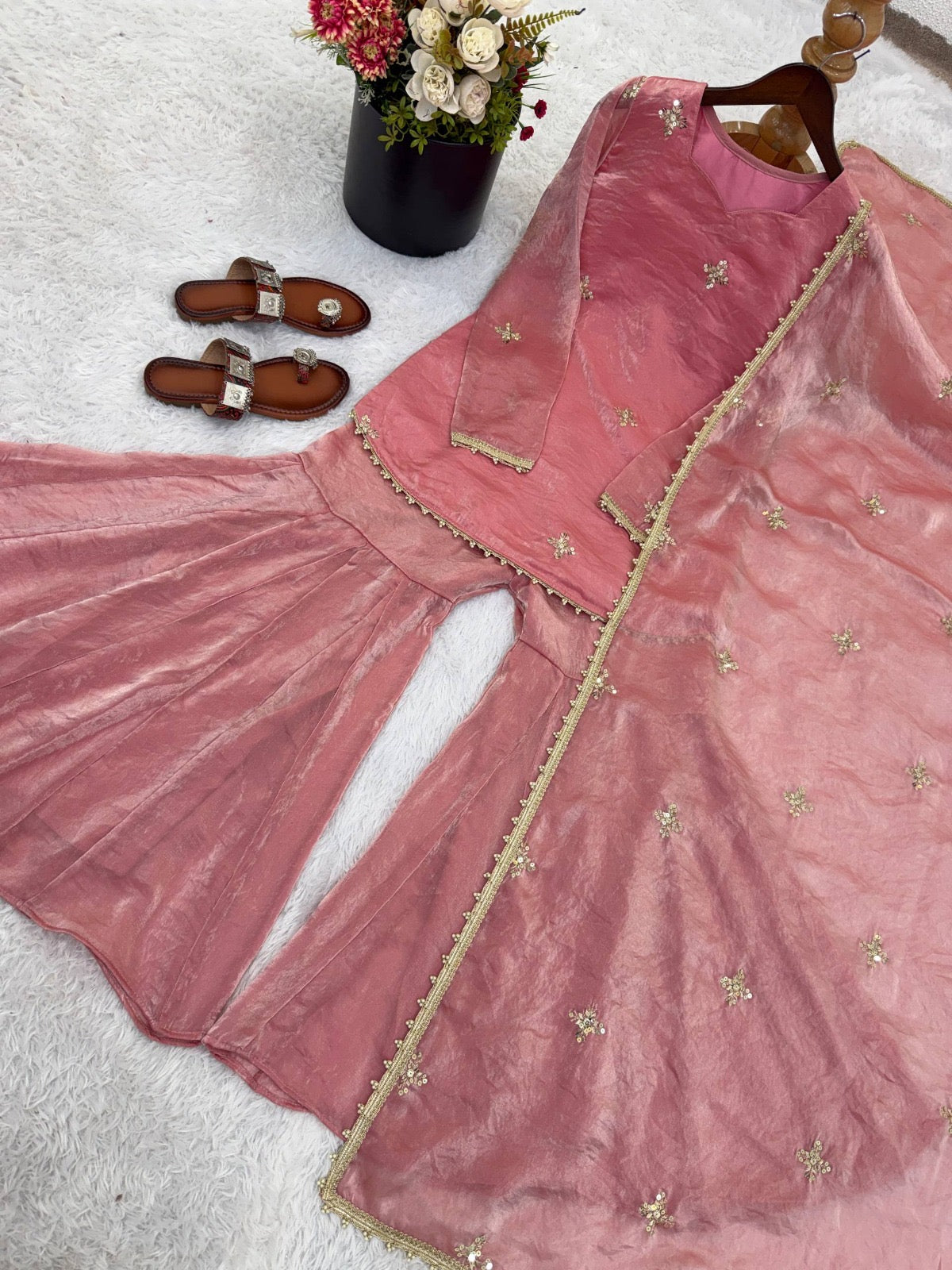 Corset back sharara set