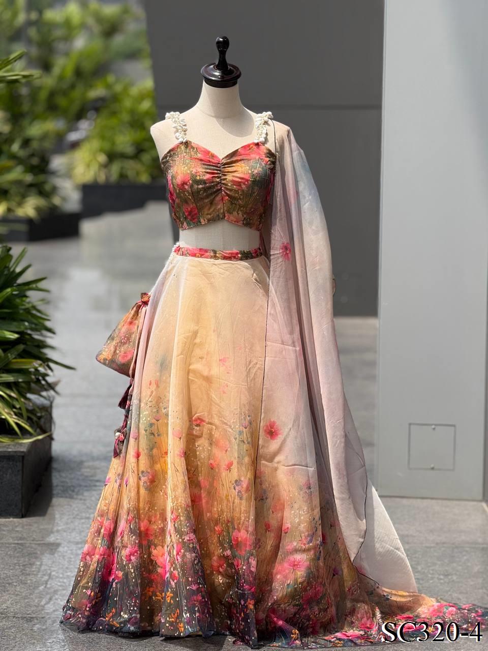 PURE ORGANZA DESIGNER LEHENGA