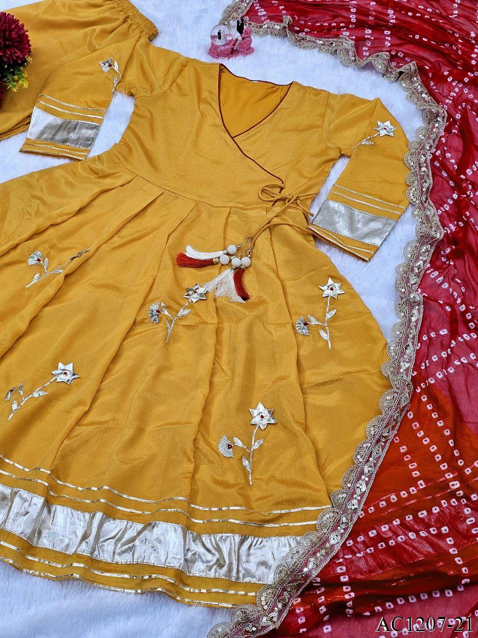 CHINNON HANDMADE WORK ANARKALI SET
