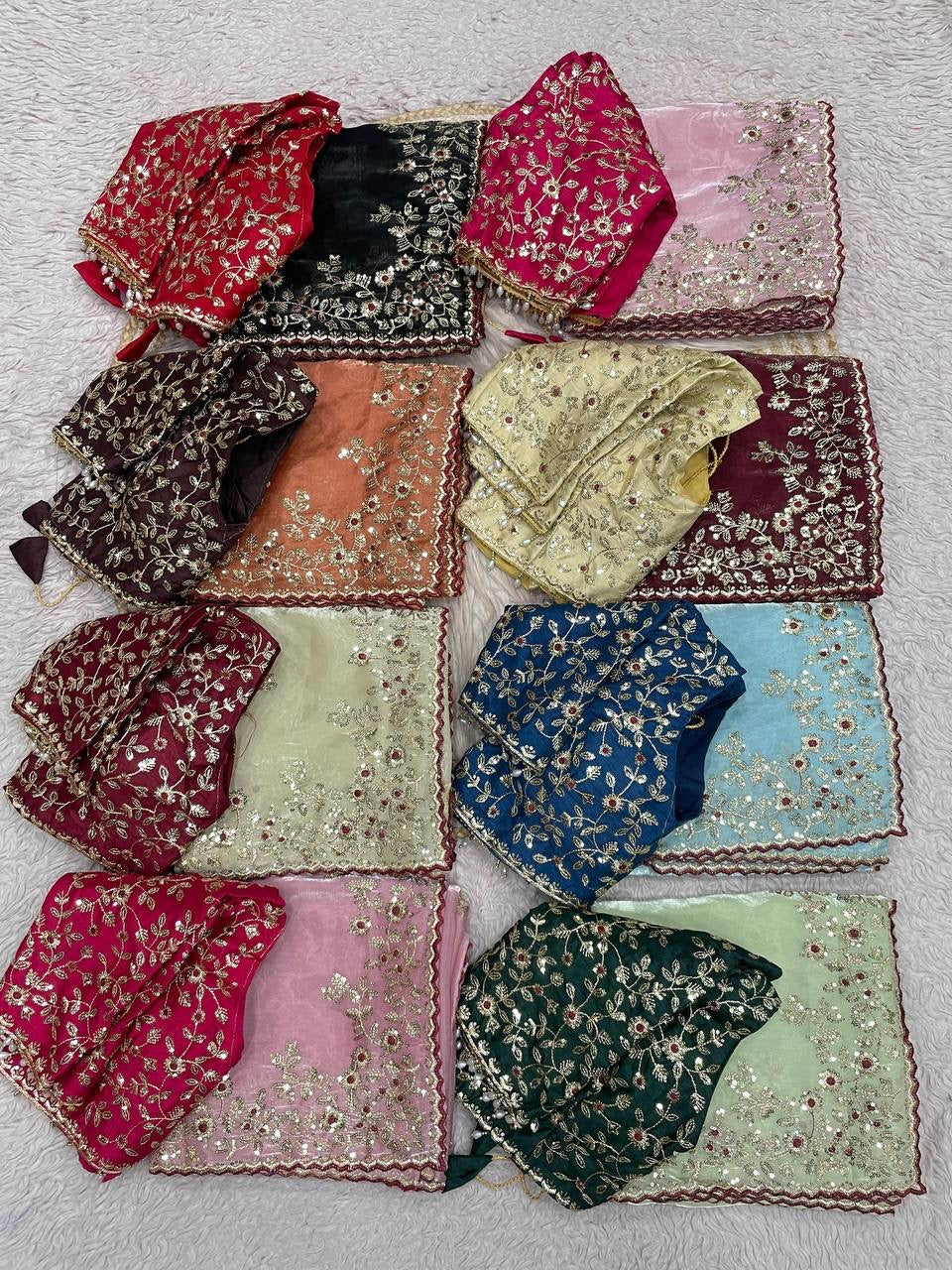 JIMMY CHOOSE SATIN EMBROIDERY WORK SAREE