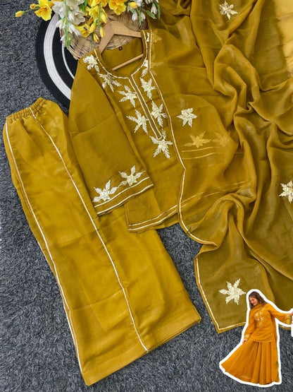 GOTTA PATTI KURTA PLAZZO SET