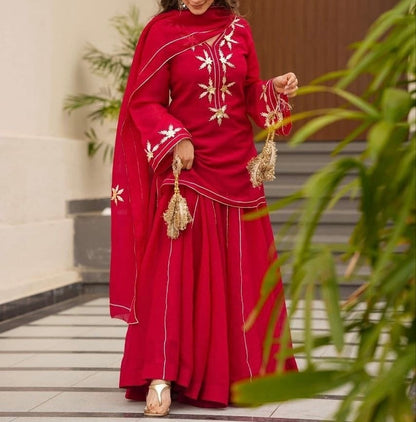 GOTTA PATTI KURTA PLAZZO SET