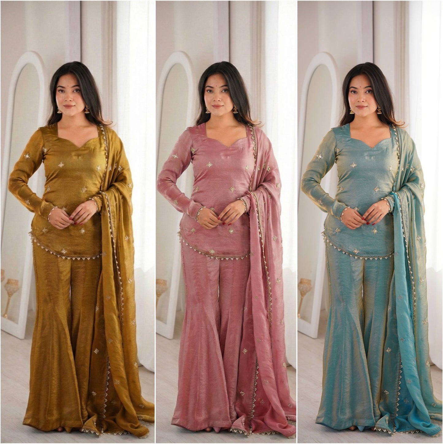 Corset back sharara set