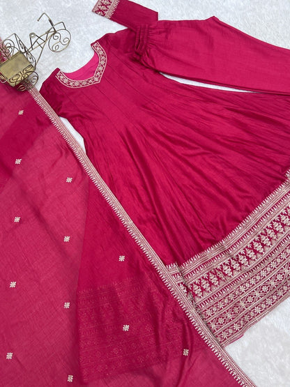 HEAVY PURE BLOOMING VICHITRA SILK ANARKALI