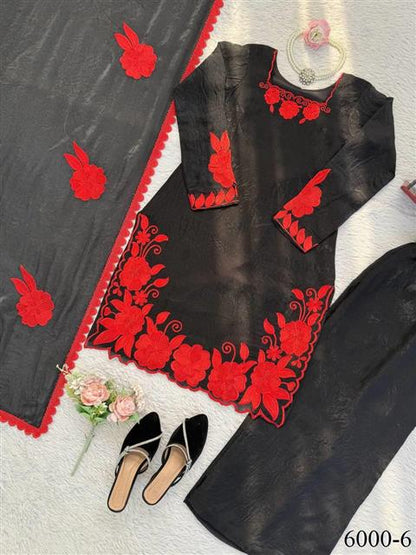 FENDY SILK EMBROIDERY THREAD WORK TOP FARSHI PANT