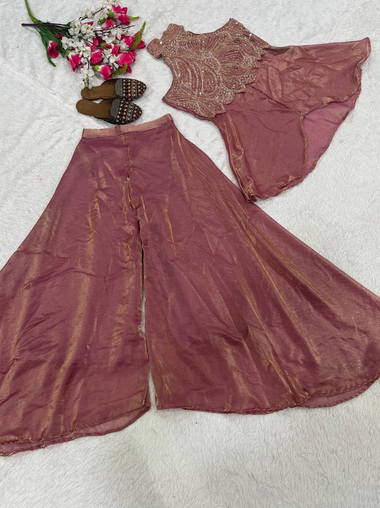 Full Neck Top and Sharara Plazzo