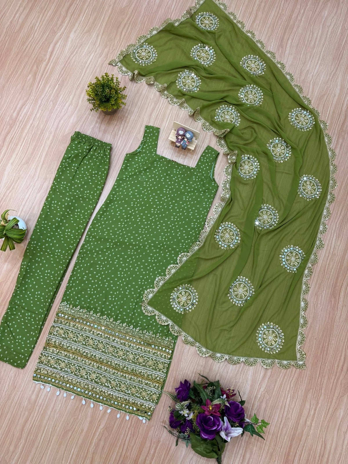 Handwork kurta set