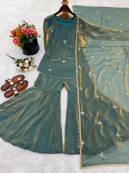 Corset back sharara set