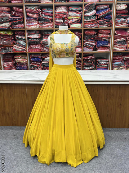 SOFT FAUX GEORGETTE FULLY STITCHED LEHENGA