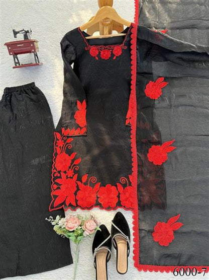 FENDY SILK EMBROIDERY THREAD WORK TOP FARSHI PANT
