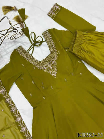 HEAVY PURE SOFT FAUX GEORGETTE ANARKALI