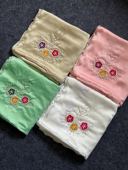 HANDWORK KHATLI BUTTA SAREE