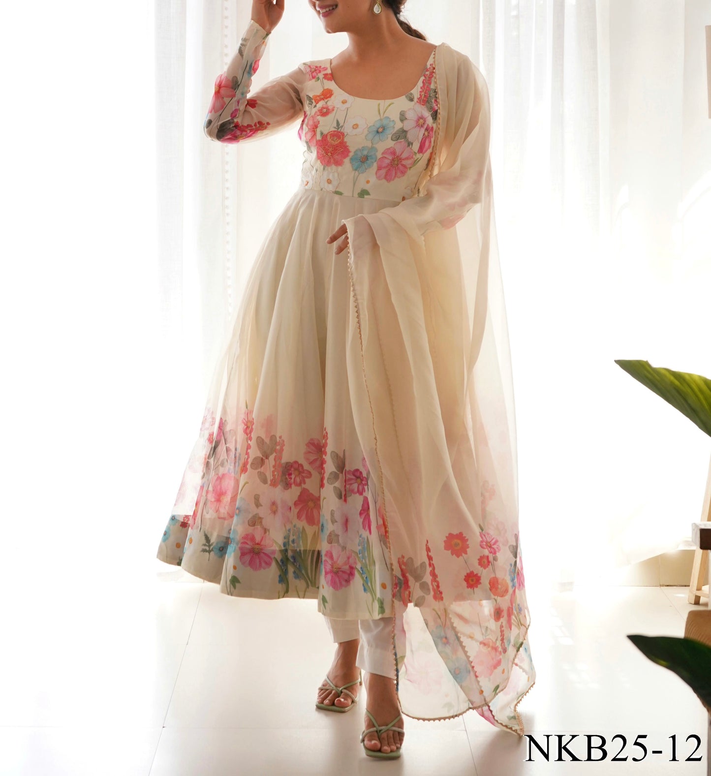 SOFT ORGANZA SILK ANARKALI SET