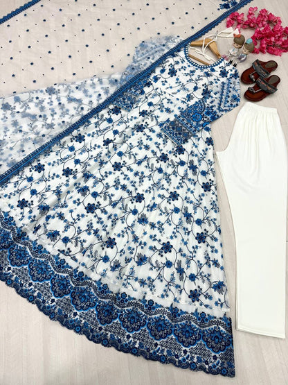 Hania Amir Viral Embroidery Gown Set
