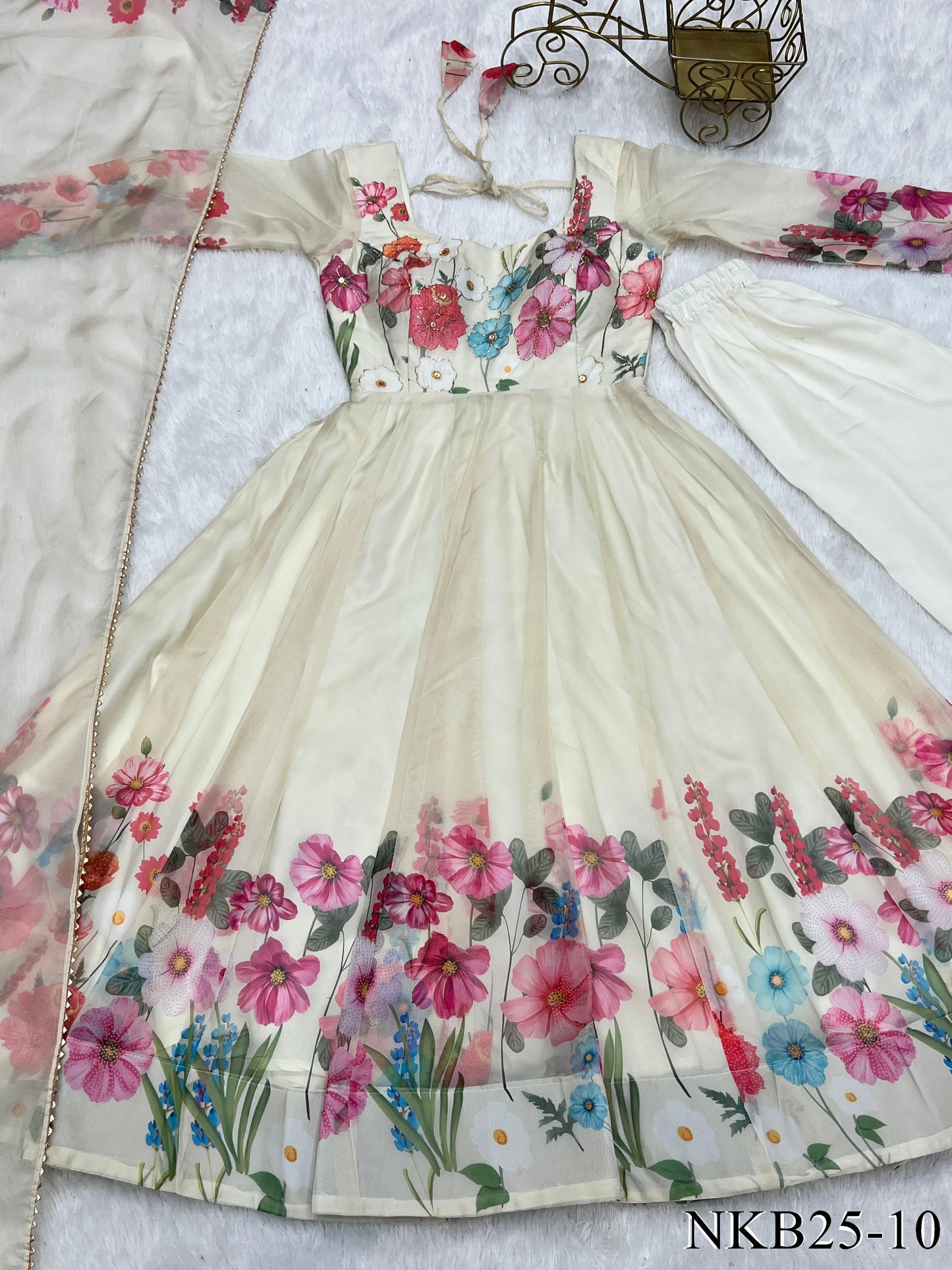 SOFT ORGANZA SILK ANARKALI SET