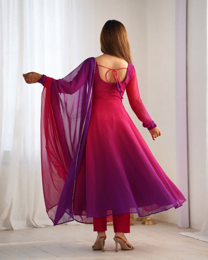 HEAVY PURE FAUX GEORGETTE ANARKALI