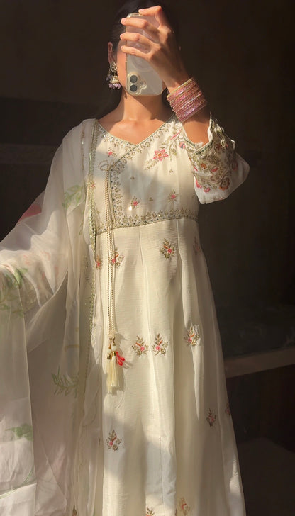 DESIGNER SEQUENCE EMBROIDERED 3 PIECE GOWN PAIR