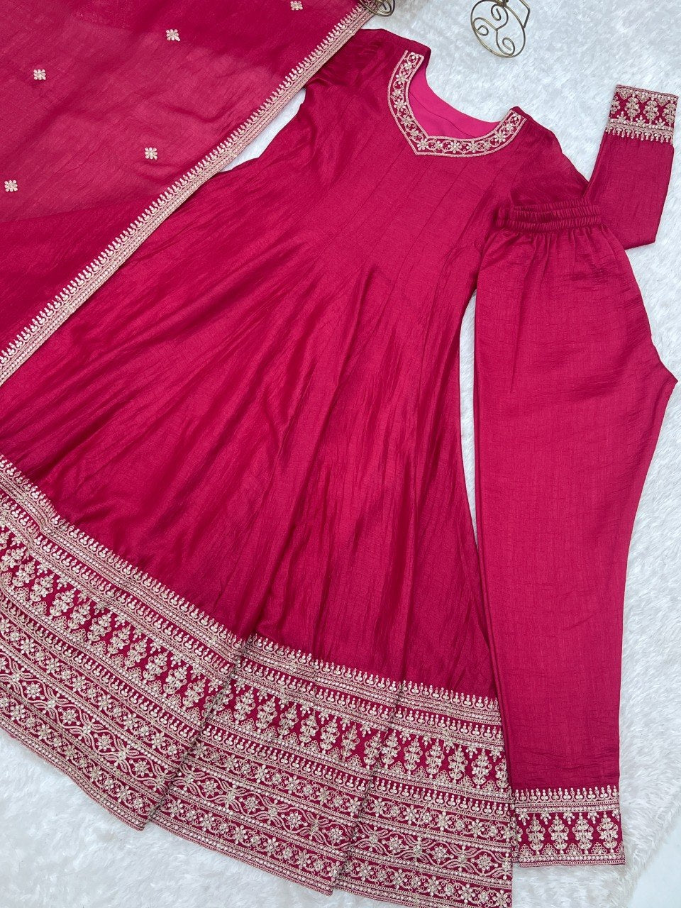 HEAVY PURE BLOOMING VICHITRA SILK ANARKALI