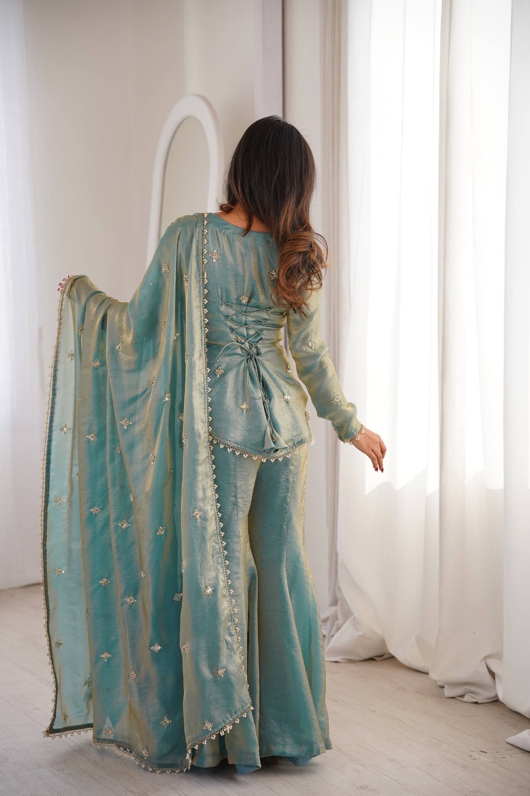 FENDY SILK CORSET BACK SET