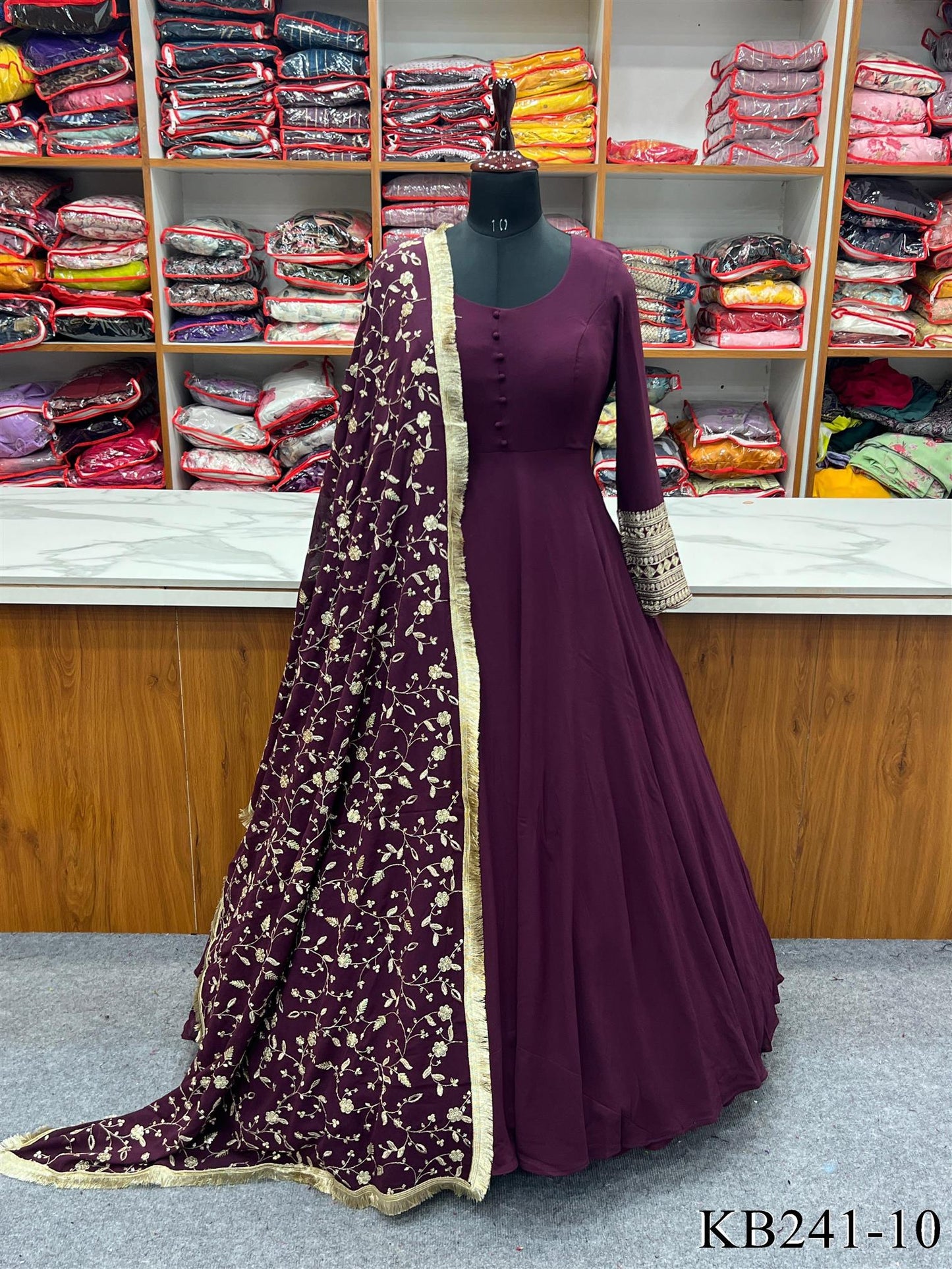 BEST SELLER  GOWN WITH HEAVY WORK DUPATTA