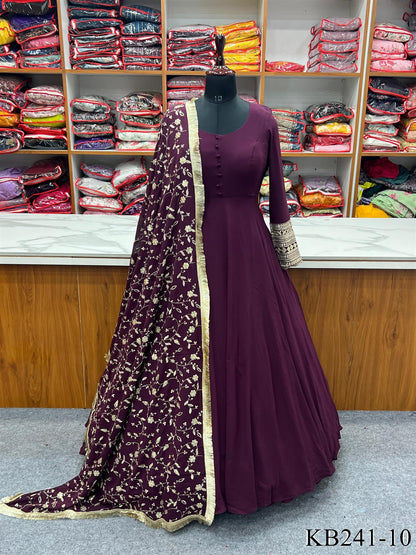 BEST SELLER  GOWN WITH HEAVY WORK DUPATTA