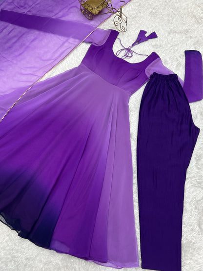 HEAVY PURE FAUX GEORGETTE ANARKALI