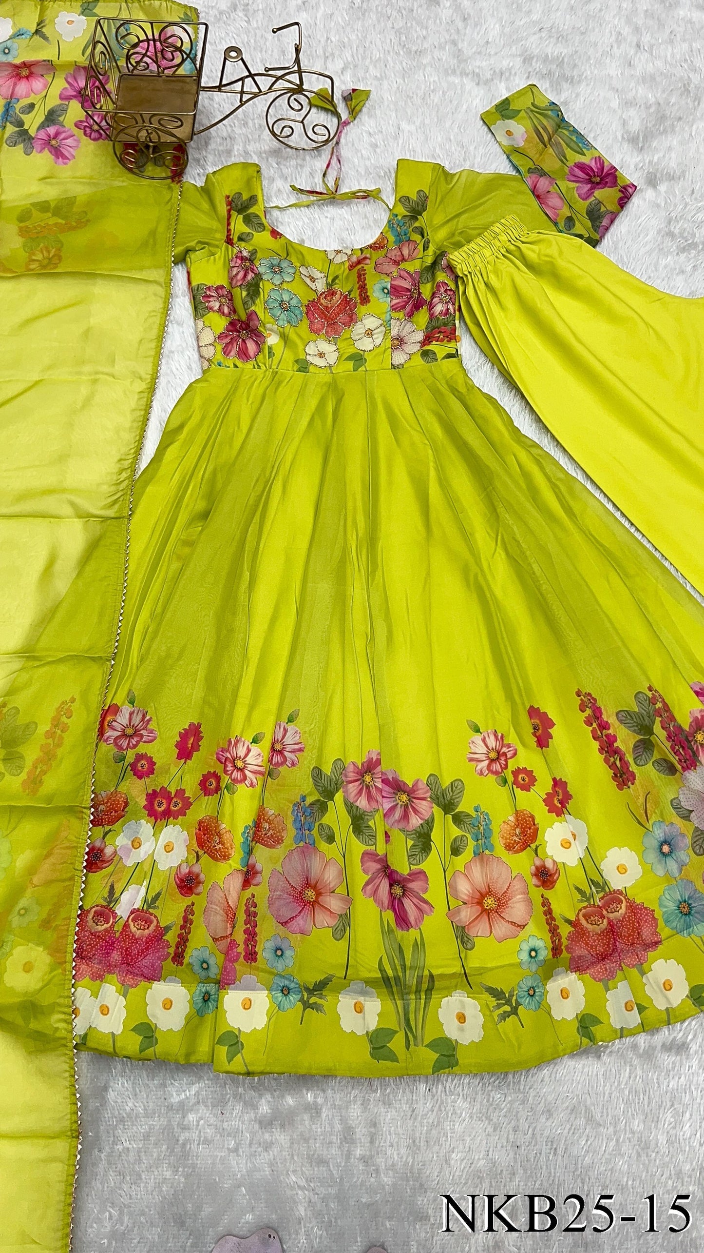 SOFT ORGANZA SILK ANARKALI SET