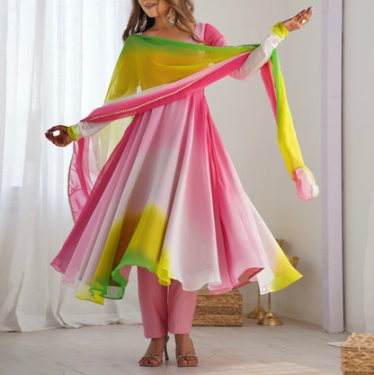 HEAVY PURE FAUX GEORGETTE ANARKALI