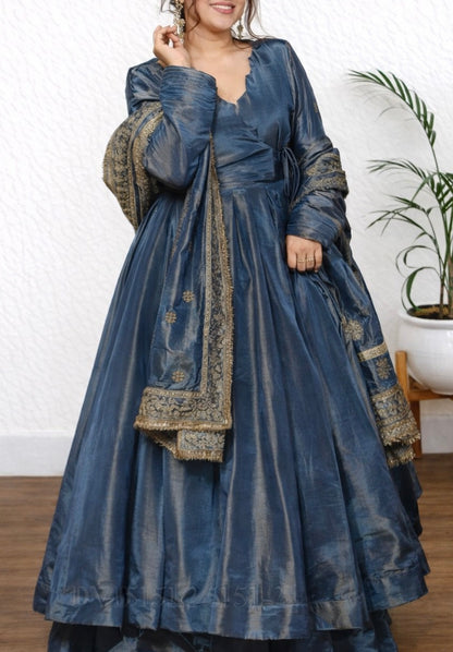 FRENCH MOSS EMBROIDERY ANARKALI SET