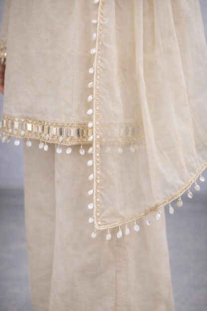 SOFT CHINON KEDIYA MIRROR WORK SET