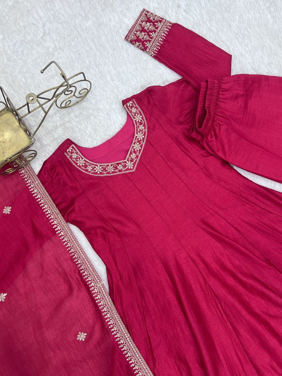 HEAVY PURE BLOOMING VICHITRA SILK ANARKALI