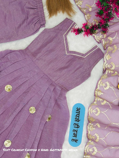 Beautifull Crunchy Chiffon Wth Beautifull Hand Work Anarakli