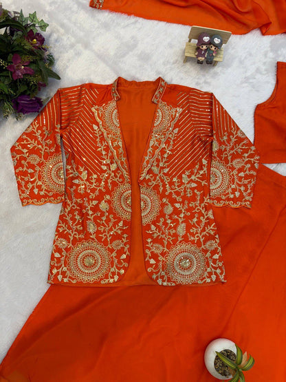 TRENDING READY-TO-WEAR SAREE WITH FULLY EMBROIDERED