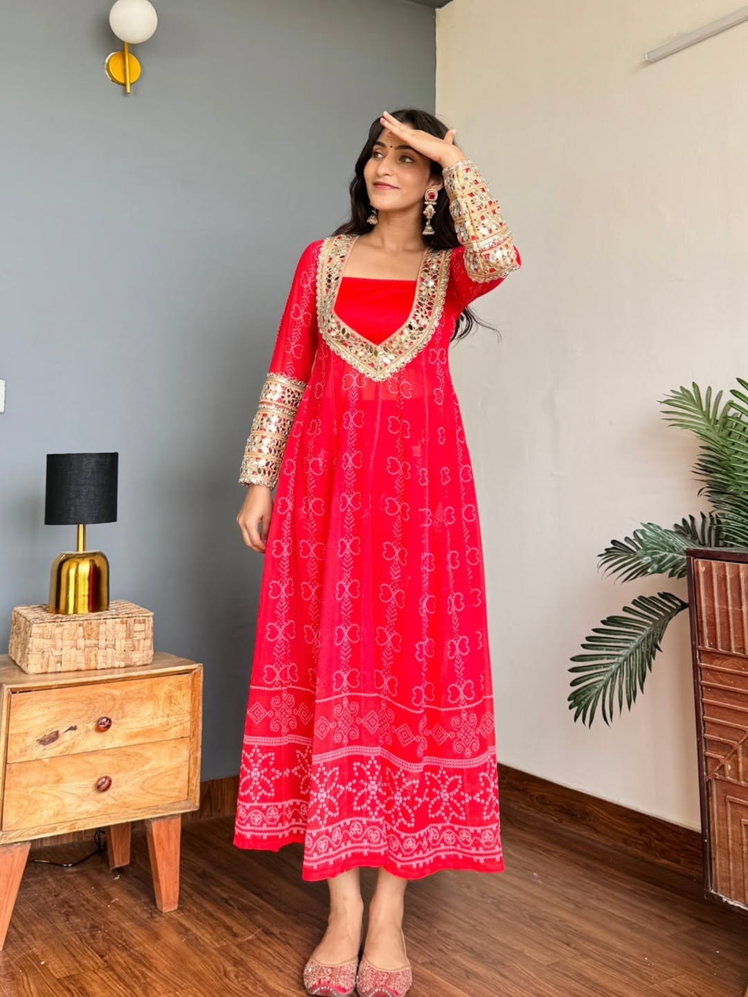 Beautifull Faux Georgette Embroidery Work Kurti