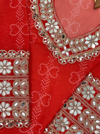 Beautifull Faux Georgette Embroidery Work Kurti