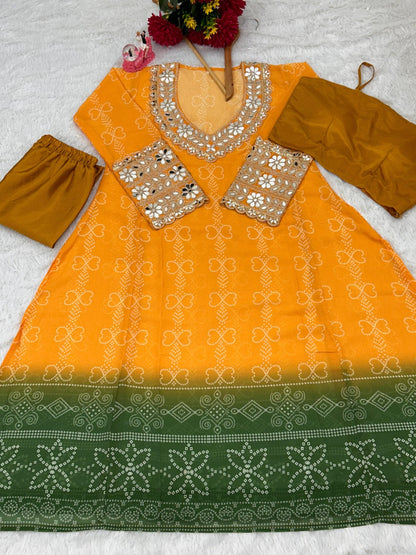 Beautifull Faux Georgette Embroidery Work Kurti