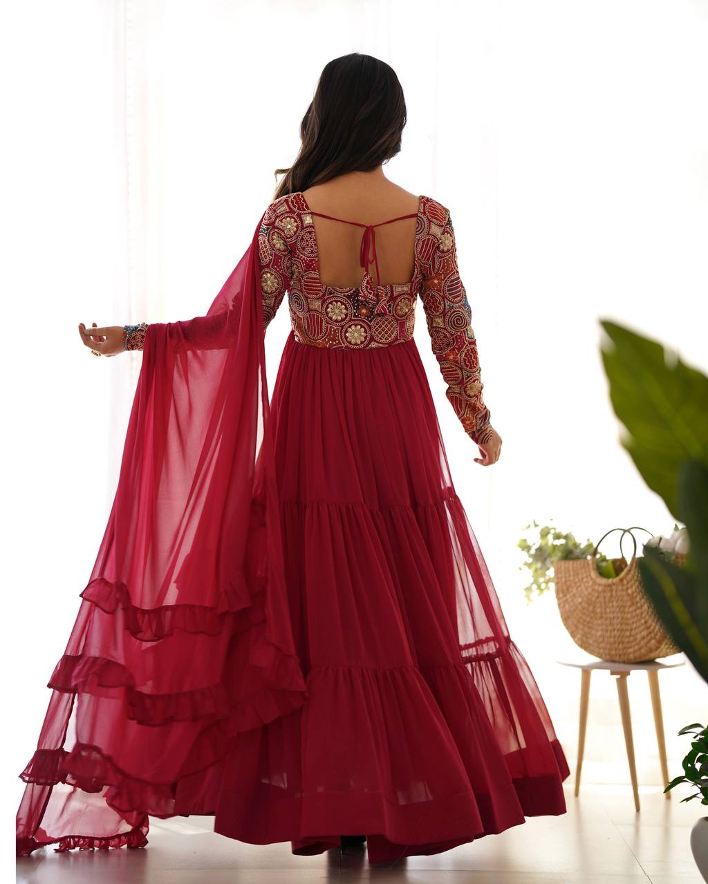 Pure Soft Fox Georgette Embroidery Work Anarkali