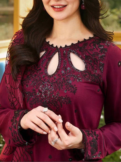 Designer Party Wear Look Pure Satin Rayon Top and Palazzo with Dupatta Set