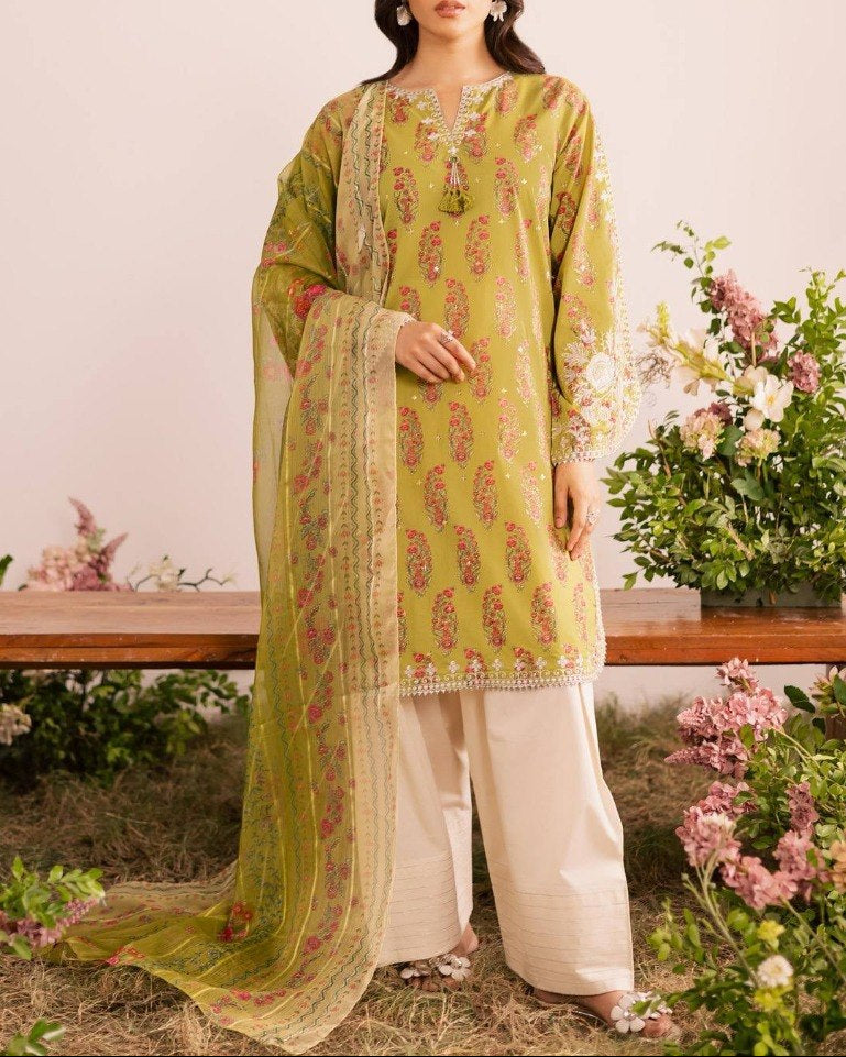 New Designer Party Wear Top and Farsi Salwar with Fancy Dupatta and Embroidery Work