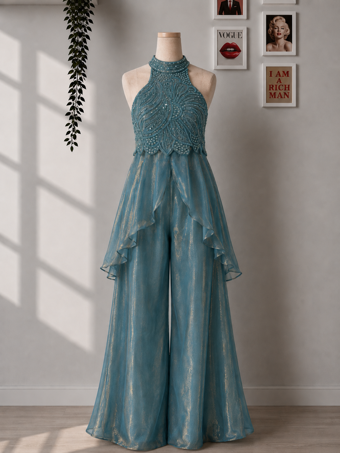 Full Neck Top and Sharara Plazzo
