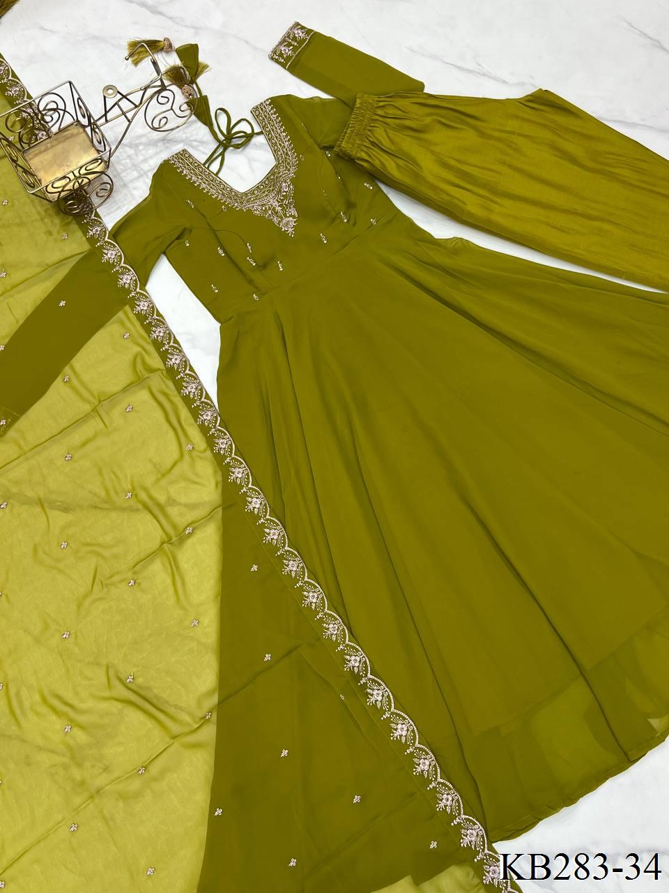 HEAVY PURE SOFT FAUX GEORGETTE ANARKALI