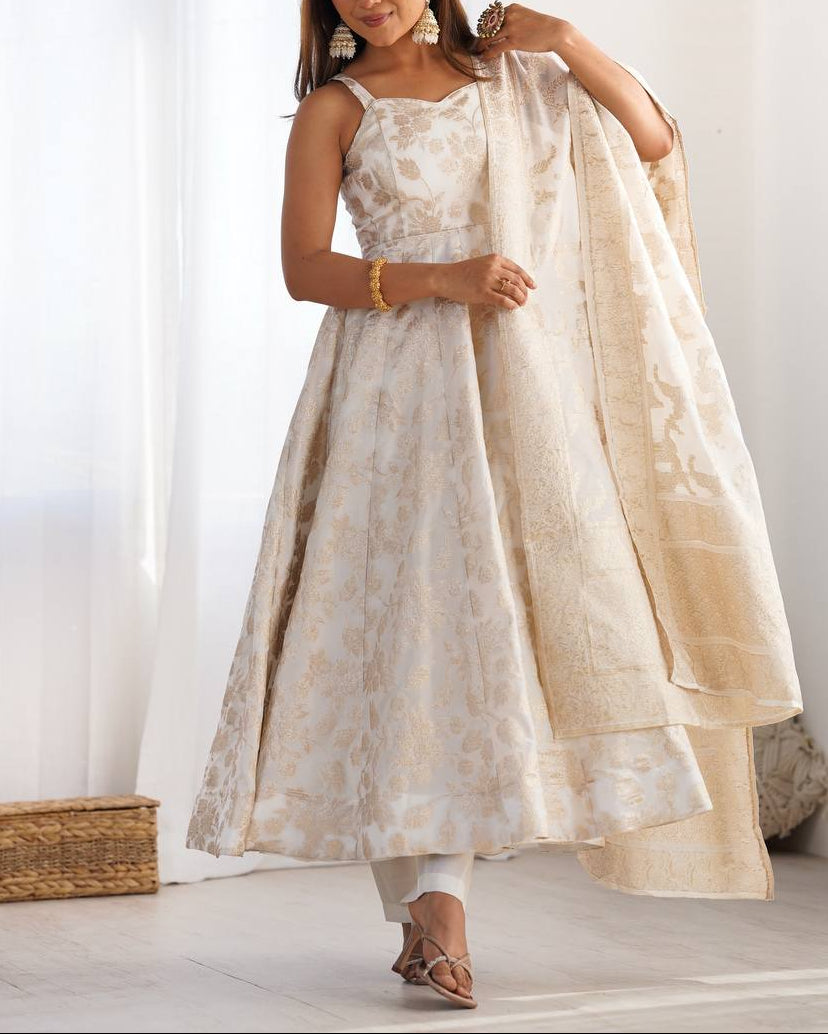 BANARASI DOLA SILK ANARKALI SET
