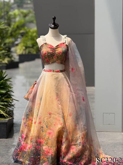 PURE ORGANZA DESIGNER LEHENGA