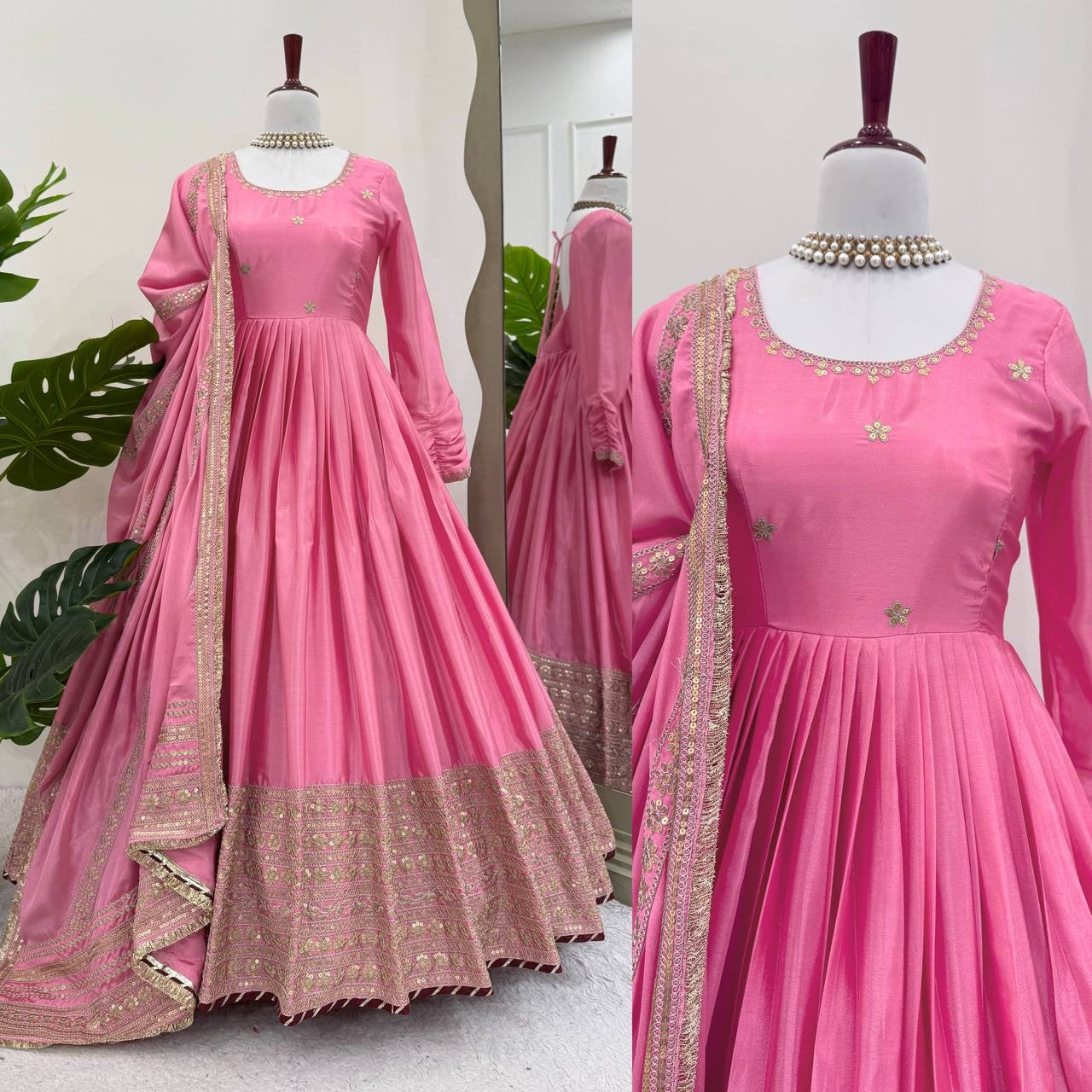 CHINNON HEAVY ANARKALI SUIT SET
