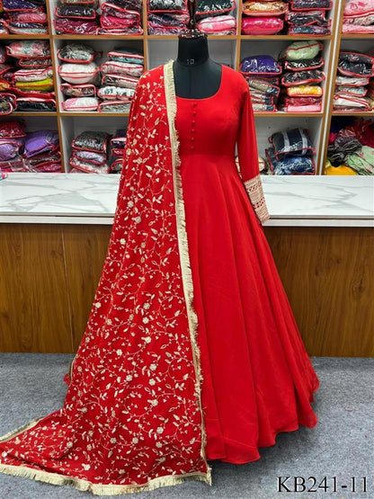 BEST SELLER  GOWN WITH HEAVY WORK DUPATTA