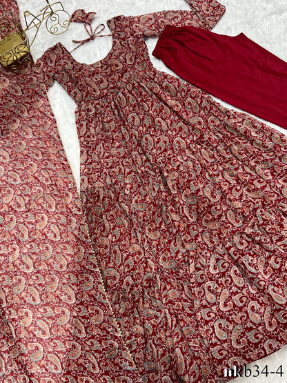 GEORGETTE ANARKALI GOWN WITH 6 MTR FLAIR