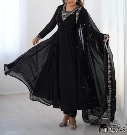 HEAVY PURE SOFT FAUX GEORGETTE ANARKALI