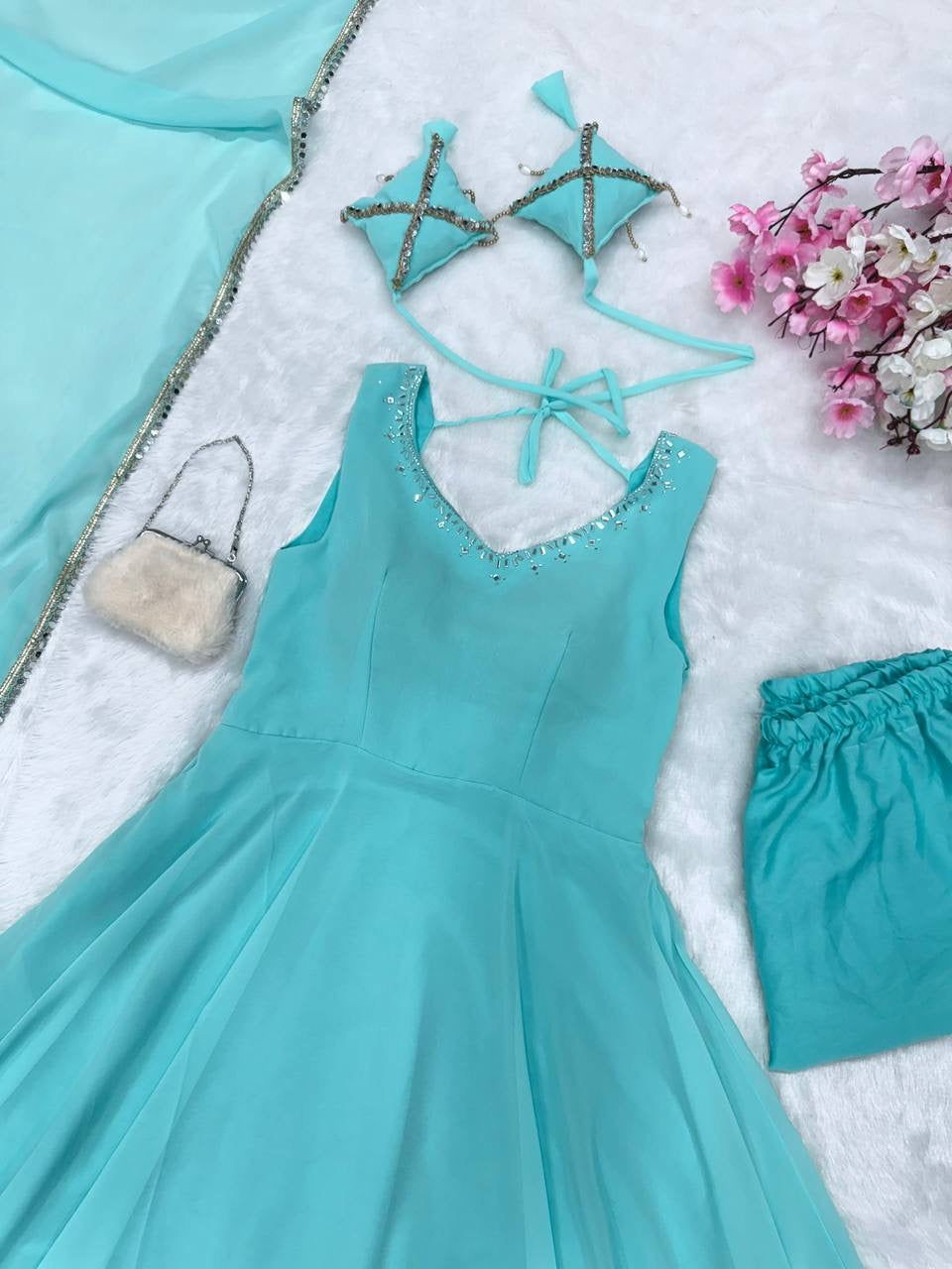 GEORGETTE ANARKALI SET