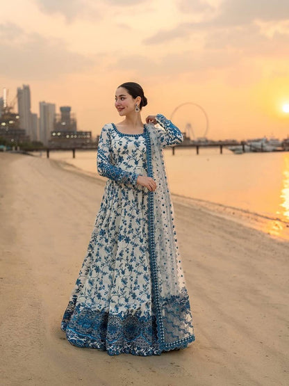 Hania Amir Viral Embroidery Gown Set