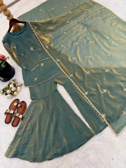 Corset back sharara set